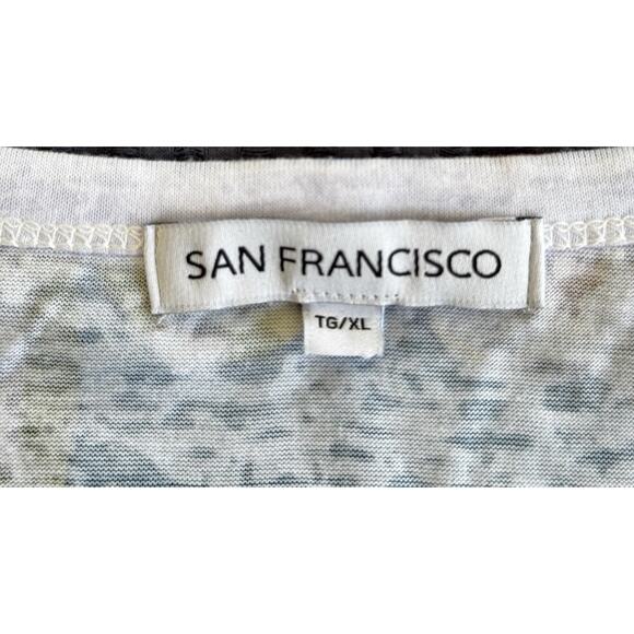 San Francisco Brand Watercolor Bling Abstract T Shirt Women’s Size XL - Picture 3 of 7